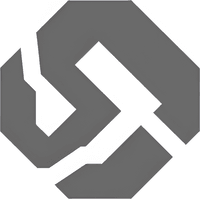 Минималистичный абстрактный логотип компании Dextour в серых тонах на белом фоне